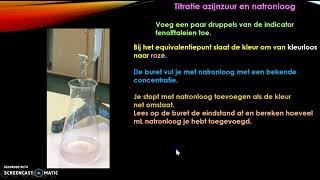 Titratie azijnzuur met natronloog [upl. by Haslett]