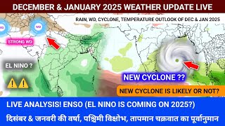 December amp January 2025 Month Weather Full Forecast  दिसंबर amp जनवरी माह वर्षातापमान पूर्वानुमान [upl. by Yrojram41]