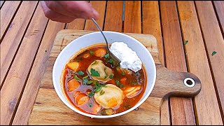 Soljanka mit Pelmeni  Party oder Resteverwertung Suppe Kazan Dutch Oven Rezepte One Pot [upl. by Scoles14]