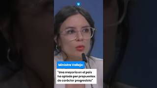 Ministra Vallejo “Una mayoría en el país optó por propuestas de carácter progresista” [upl. by Norry818]