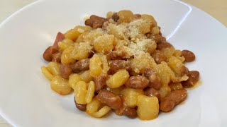 Pasta e fagioli borlotti  Pisarei e faso  Ricetta Piacentina pisarei e fasò asmr blogfamiglia [upl. by Aimik]