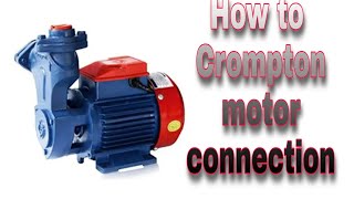 How to Crompton motor connection  capacitor connection with half HP motor  How to install crom [upl. by Myles782]