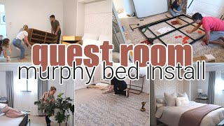 GUEST BED REVAMP  MURPHY BED INSTALL  MULTI PURPOSE ROOM  DENISE BANGIYEV [upl. by Ennayd633]