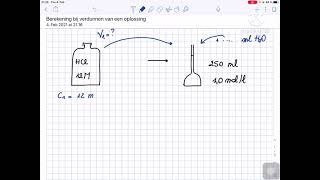 Chemisch rekenen verdunnen van een oplossing [upl. by Allemat255]