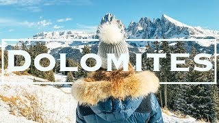 Beautiful Italian DOLOMITES in winter 2018  Dolomites skiing [upl. by Anyalram340]