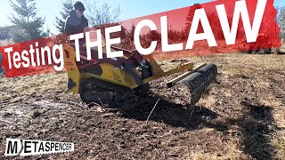 Testing THE CLAW Landscape Rake for Mini Skid Steer [upl. by Oona]