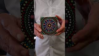 Mandala Wooden Art Coaster one love art foryou youtubeshorts [upl. by Ibloc]