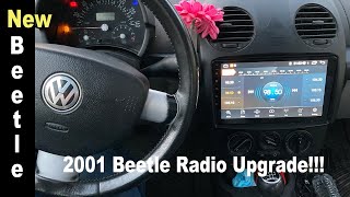 Double Din Radio in a 2001 Beetle Speaker upgrade too [upl. by Riamu]