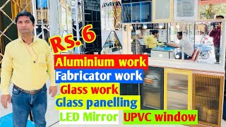 UPVC Window Aluminium window kitchen profile Door glass panelling mirrorall aluminium work [upl. by Farro980]