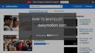 AdBack Tutorial How to deactivate your adblocker on dailymotioncom [upl. by Anirtruc]