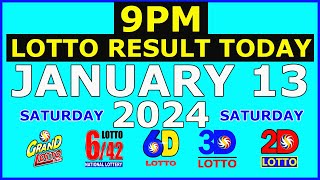 9pm Lotto Result Today January 13 2024 Saturday [upl. by Gean]