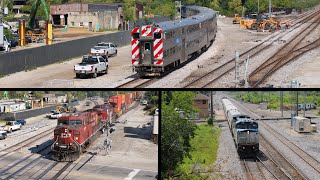 Trains at Rondout IL  August 2023 [upl. by Ydahs]