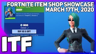 Fortnite Item Shop NEW ENVOY SKIN AND WRAP March 17th 2020 Fortnite Battle Royale [upl. by Eannyl]