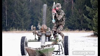 French 120mm Mortar Team conducts live fire missions [upl. by Udelle]