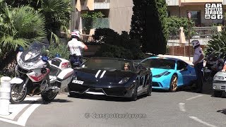 Ferrari 458 Speciale amp Lamborghini Gallardo Performante Spyder Pulled over by the Police [upl. by Llovera]