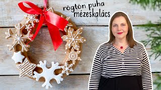 Puha mézeskalács recept • mézeskalács koszorú készítés [upl. by Dygall813]