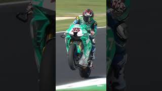 Hafizh Syahrins WheelieWednesday at Misano 2023 🚀  WorldSBK [upl. by Pincas]