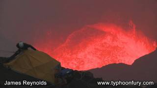 Amazing Volcanic Eruption and Climbing Near Boiling Lava  Raw Footage [upl. by Nee]