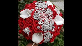 DIY Brooch Bouquet l Real Touch Roses l Easy Glue Method l No Wires l Wedding Project Tutorial [upl. by Jankey731]