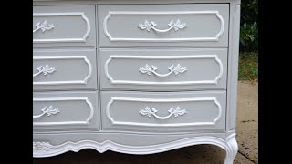 DIY Dresser Makeover French Provincial Dresser Makeover  Thrift Diving [upl. by Nerual274]