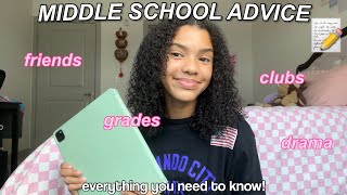 MIDDLE SCHOOL TIPS amp ADVICE how to survive middle school🤍 [upl. by Sivet506]