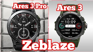 Smart watch Zeblaze Ares 3 Pro vs Ares 3 400 mAh IP68 Сравнение и знакомство [upl. by Jethro]