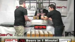 44 beers in one minute by one person  World Record [upl. by Nirret]