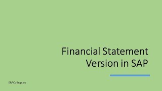 Configure Financial Statement Version in SAP Profit amp Loss and Balance Sheet in SAP [upl. by Iliak954]