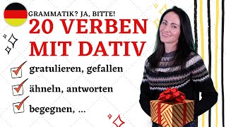 🇩🇪20 VERBEN MIT DATIV [upl. by Adierf]