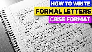 Formal letter writing in english class 10  How to write a formal letter dearsir [upl. by Dranyam803]