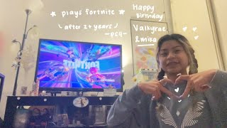 valkyrae amp mika day bday countdown stream bts emotes fortnite kpop fan plays fortnite day 331 [upl. by Cohbert]