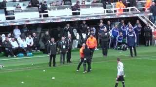 Newcastle Fan Throws His Season Ticket  Alan Pardew V Sunderland 1st Feb 2014 [upl. by Boyer513]