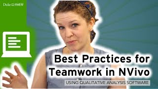 Best Practices for Teamwork in NVivo Qualitative Research Methods [upl. by Oletta]