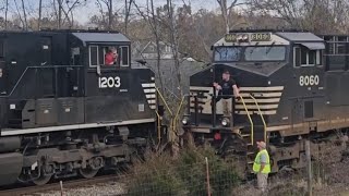 Norfolk Southern 289 amp 16T meet in Jonesborough TN 11102024 [upl. by Miranda691]