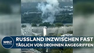 UKRAINEKRIEG Drohnenangriff auf die Krim – Russland soll 20 Raketen abgewehrt haben [upl. by Aicirtel]