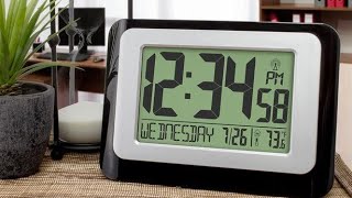 🕧🌡️🔋 Battery amp SetupLa Crosse Technology Atomic Digital Wall Clock with Indoor Temp Model W88631 [upl. by Yob]