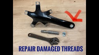 bike crank thread repair [upl. by Bethena]