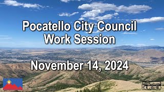 Pocatello City Council Work Session 11 14 24 [upl. by Enelym]