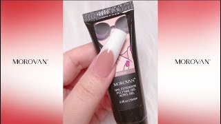 Poly gel nail  French nail  Easy poly gel nail tutorial  Morovan [upl. by Leund]