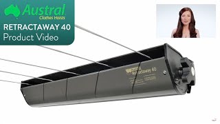 Austral Retractaway 40 Retractable Clothesline Product Video [upl. by Guntar]