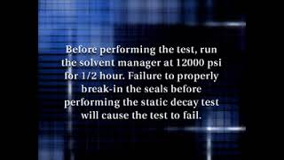 Waters Acquity UPLC performing the static decay test [upl. by Eizus]