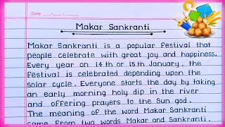 Essay on Makar Sankranti in English  Makar Sankranti essay in English  Makar Sankranti [upl. by Yntrok]