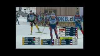 Biathlon WM in Ruhpolding 2012 Verfolgung der Damen [upl. by Nnaylloh]