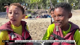 De jeunes SaintPhilippois se sont rendus pour la première fois à la plage de lHermitage [upl. by Anitreb298]