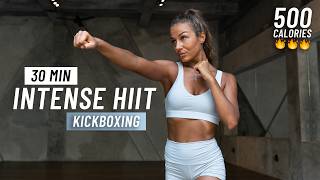 30 MIN STANDING CARDIO HIIT WORKOUT  Kickboxing Inspired No Equipment No Repeats [upl. by Enirehs]