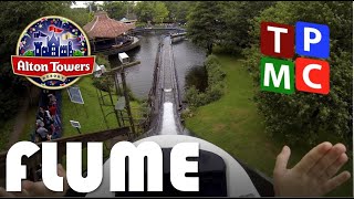 THE FLUME  Alton Towers  on ride POV  GoPro [upl. by Joelly]