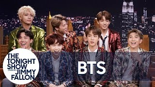 Jimmy Interviews the Biggest Boy Band on the Planet BTS  The Tonight Show [upl. by Grega97]