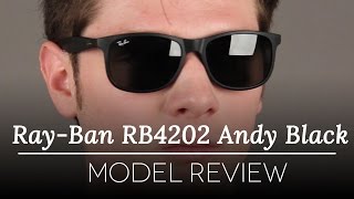 RayBan RB4202 Andy Black Sunglasses Review [upl. by Nylzaj]