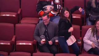 Anaheim Ducks Fans Dance Battle at Honda Center [upl. by Terraj]