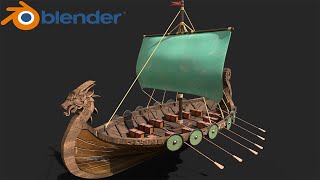 Learn to Make Viking Longship in Blender 29 [upl. by Falda]